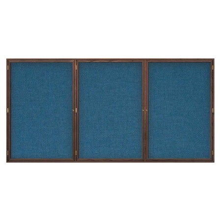 United Visual Products Open Faced Easy Tack Board, 60"x36", Grey Fabric/Cherry UV9002OEZ-GREY-CHERRY